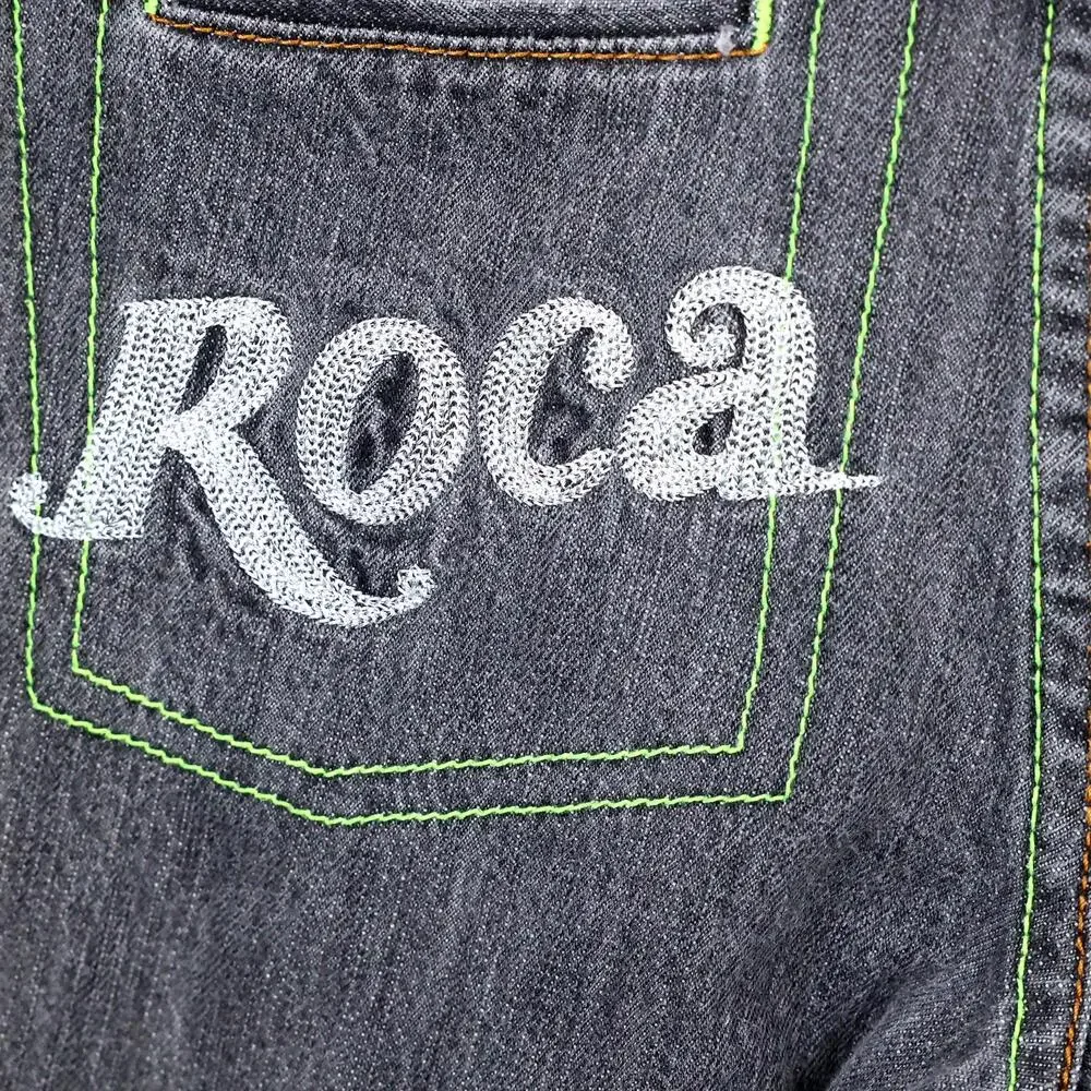 Rocawear Stonewash Gray Shorts Embroidered Girls 7